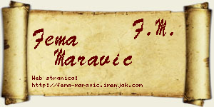 Fema Maravić vizit kartica
